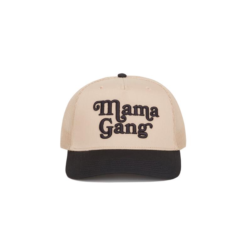 Mama Gang Trucker Hat (Khaki   Black)